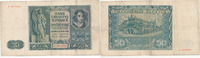 Deutschland,Drittes Reich, 50 Zlotych Generalgouvernement Polen, Ro.582 Serie C, -