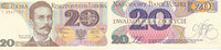 Polen 20 Zlotych 1 Buchstabe vor KN, -