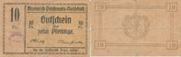 Deutsches Reich, Sachsen, 10 Pfennige Pegau, Bismarck-Denkmals-Ausschuß, -