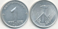 Deutschland,DDR, 1 Pfennig 1952 Mz.A J.1505 Alu, vz, 2.33 US$ Differenzbesteuert nach §25a UStG zzgl. 2.35 US$ Versand