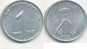Deutschland,DDR, 1 Pfennig 1952 Mz.A J.1505 Alu, vz, 2.33 US$ Differenzbesteuert nach §25a UStG zzgl. 2.35 US$ Versand
