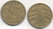 Deutsches Reich,Drittes Reich, 10 Reichspfennig J.317 Messing, -