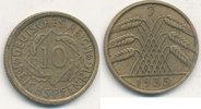 Deutsches Reich,Drittes Reich, 10 Reichspfennig J.317 Messing, -