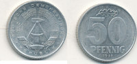 Deutschland,DDR, 50 Pfennig J.1512 Mz.A -