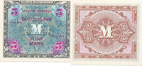 Deutsches Reich, Alliierte Besatzung, 5 Mark, Ro.202c UdSSR Druck, KN 9 stellig, -