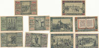 Deutsches Reich, Schlesien, 10,25,50,75 Pfennige,1 Mark, Glogau,Stadt, -