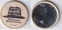 Deutsches Reich, Baden-Württemberg, kleiner Handspiegel Herrenberg, Werbespiegel Kürschner Karl Sanzi, -
