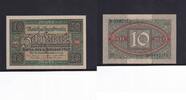 Weimarer Republik, Reichsbank, 10 Mark Ro.63a, DEU-73a, KN 7 stellig, Unterdruckbuchstabe J, Serie: P, -
