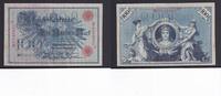 Kaiserreich, Reichsbanknote, 100 Mark Ro.33b, DEU-31b, Siegel rot, KN 29mm, Serie: N, Udr. Bst. Q, Ausgabe ab 1918, -