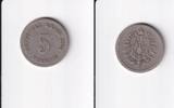 Deutsches Reich, Kaiserreich, 5 Pfennig kleiner Adler, Kupfer/ Nickel, -