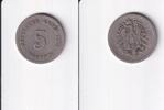 Deutsches Reich, Kaiserreich, 5 Pfennig kleiner Adler, Kupfer/ Nickel, -