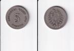 Deutsches Reich, Kaiserreich, 5 Pfennig kleiner Adler, Kupfer/ Nickel, -