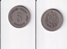 Deutsches Reich, Kaiserreich, 5 Pfennig kleiner Adler, Kupfer/ Nickel, -