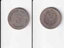 Deutsches Reich, Kaiserreich, 5 Pfennig kleiner Adler, Kupfer/ Nickel, -