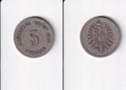 Deutsches Reich, Kaiserreich, 5 Pfennig kleiner Adler, Kupfer/ Nickel, -
