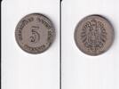Deutsches Reich, Kaiserreich, 5 Pfennig kleiner Adler, Kupfer/ Nickel, -