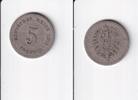 Deutsches Reich, Kaiserreich, 5 Pfennig kleiner Adler, Kupfer/ Nickel, -
