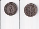 Deutsches Reich, Kaiserreich, 5 Pfennig kleiner Adler, Kupfer/ Nickel, -