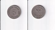 Deutsches Reich, Kaiserreich, 5 Pfennig großer Adler, Kupfer/Nickel, -