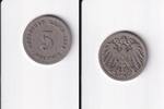Deutsches Reich, Kaiserreich, 5 Pfennig großer Adler, Kupfer/Nickel, -