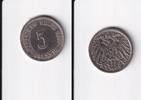 Deutsches Reich, Kaiserreich, 5 Pfennig großer Adler, Kupfer/Nickel, -