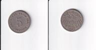 Deutsches Reich, Kaiserreich, 5 Pfennig großer Adler, Kupfer/Nickel, -