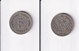 Deutsches Reich, Kaiserreich, 5 Pfennig großer Adler, Kupfer/Nickel, -
