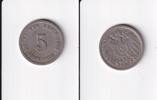 Deutsches Reich, Kaiserreich, 5 Pfennig großer Adler, Kupfer/Nickel, -
