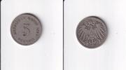 Deutsches Reich, Kaiserreich, 5 Pfennig großer Adler, Kupfer/Nickel, -