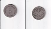 Deutsches Reich, Kaiserreich, 5 Pfennig großer Adler, Kupfer/Nickel, -