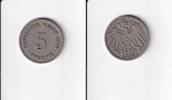 Deutsches Reich, Kaiserreich, 5 Pfennig großer Adler, Kupfer/Nickel, -