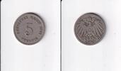 Deutsches Reich, Kaiserreich, 5 Pfennig großer Adler, Kupfer/Nickel, -