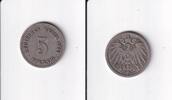 Deutsches Reich, Kaiserreich, 5 Pfennig großer Adler, Kupfer/Nickel, -