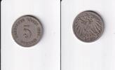 Deutsches Reich, Kaiserreich, 5 Pfennig großer Adler, Kupfer/Nickel, -