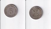 Deutsches Reich, Kaiserreich, 5 Pfennig großer Adler, Kupfer/Nickel, -