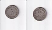 Deutsches Reich, Kaiserreich, 5 Pfennig großer Adler, Kupfer/Nickel, -