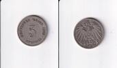 Deutsches Reich, Kaiserreich, 5 Pfennig großer Adler, Kupfer/Nickel, -