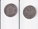 Deutsches Reich, Kaiserreich, 5 Pfennig großer Adler, Kupfer/Nickel, -