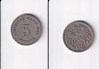 Deutsches Reich, Kaiserreich, 5 Pfennig großer Adler, Kupfer/Nickel, -