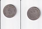Deutsches Reich, Kaiserreich, 5 Pfennig großer Adler, Kupfer/Nickel, -