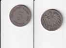 Deutsches Reich, Kaiserreich, 5 Pfennig großer Adler, Kupfer/Nickel, -