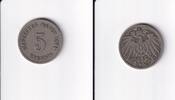 Deutsches Reich, Kaiserreich, 5 Pfennig großer Adler, Kupfer/Nickel, -