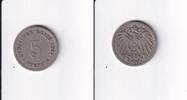 Deutsches Reich, Kaiserreich, 5 Pfennig großer Adler, Kupfer/Nickel, -