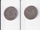 Deutsches Reich, Kaiserreich, 5 Pfennig großer Adler, Kupfer/Nickel, -