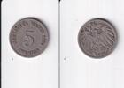 Deutsches Reich, Kaiserreich, 5 Pfennig großer Adler, Kupfer/Nickel, -