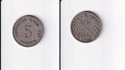 Deutsches Reich, Kaiserreich, 5 Pfennig großer Adler, Kupfer/Nickel, -