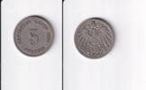 Deutsches Reich, Kaiserreich, 5 Pfennig großer Adler, Kupfer/Nickel, -
