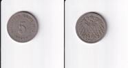 Deutsches Reich, Kaiserreich, 5 Pfennig großer Adler, Kupfer/Nickel, -