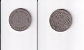 Deutsches Reich, Kaiserreich, 5 Pfennig großer Adler, Kupfer/Nickel, -