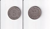 Deutsches Reich, Kaiserreich, 5 Pfennig großer Adler, Kupfer/Nickel, -